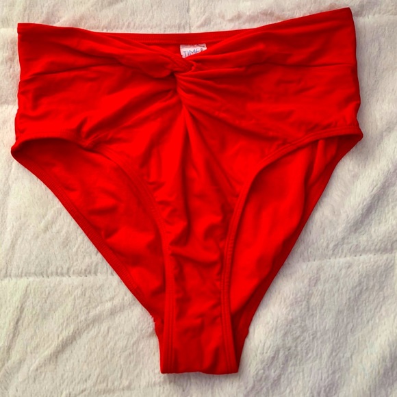 Red high rise swim bottom - Picture 2 of 2